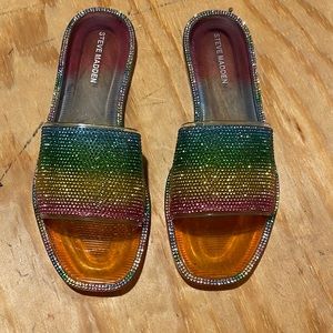 Bejeweled Steve Madden “jellies slides” - size 8 - rainbow